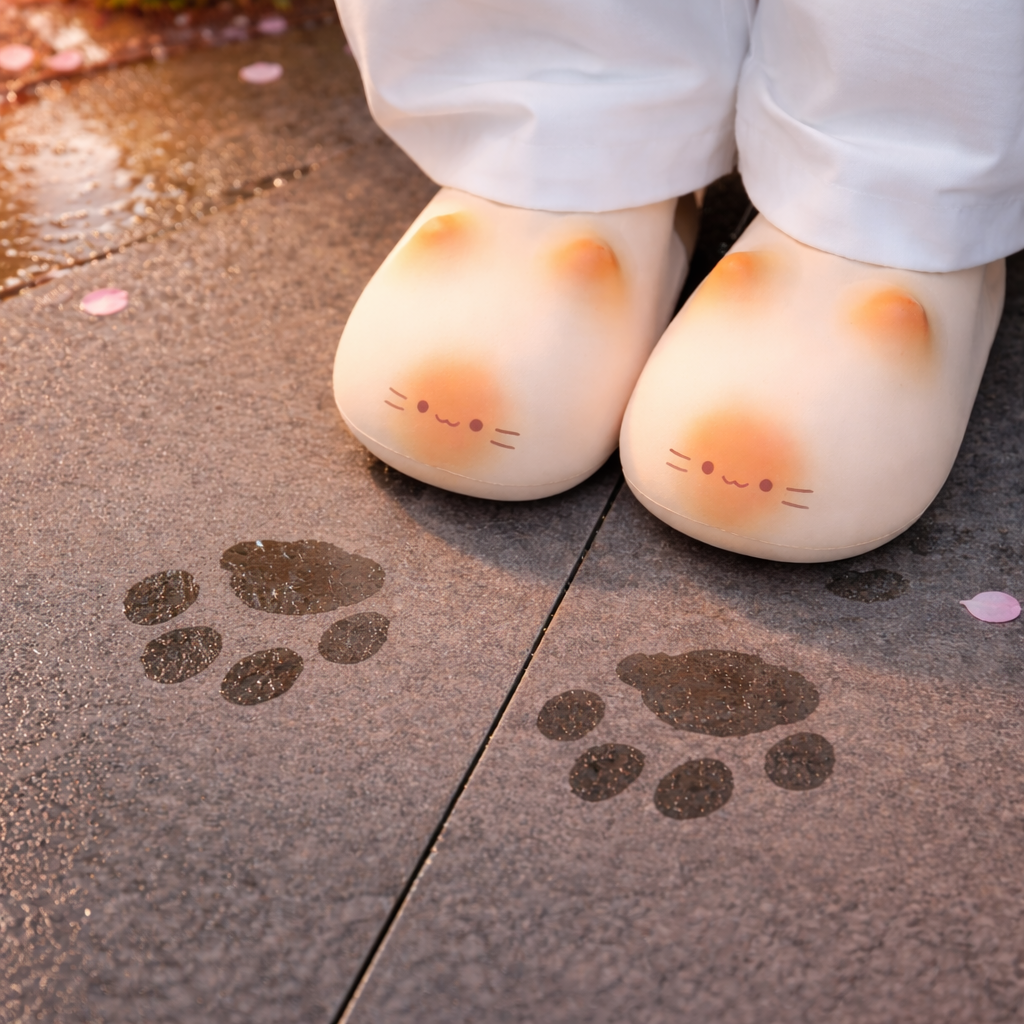 PawlyPrints™ Cat Paw Slippers