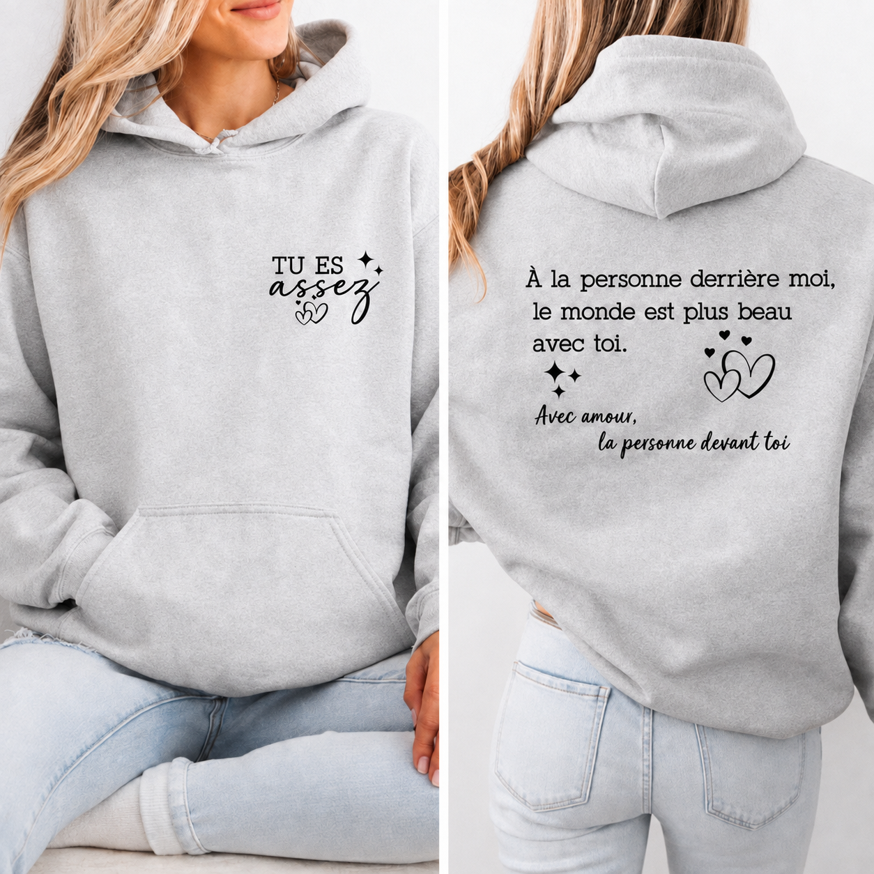 « Tu es assez » Unisexe Hoodie