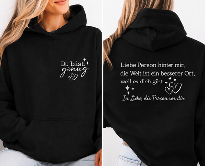 Du Bist Genug Hoodie - 100% Baumwolle ❤️