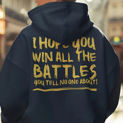 Keep Fighting Zip Up Unisex Cotton Hoodie